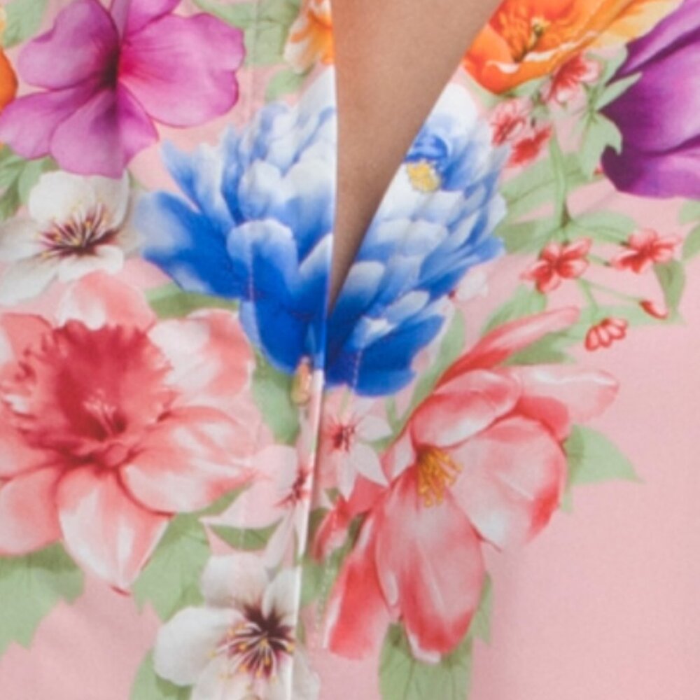 ELIE TAHARI The Madeline Diamond Floral Printed Blouse - Picture 3 of 4